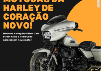 Modelos Harley-Davidson CVO Street Glide e Road Glide apresentam novo motor.