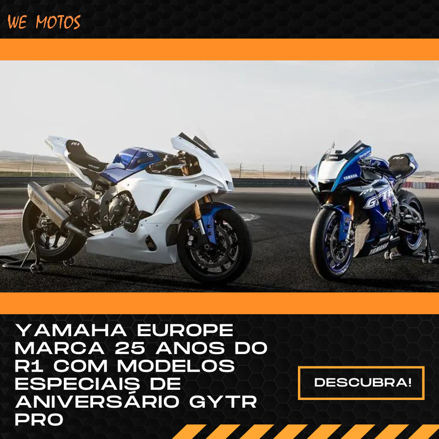 Yamaha Europe marca 25 anos do R1 com modelos especiais de aniversário GYTR Pro