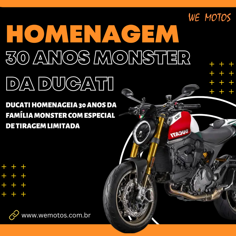 Ducati homenageia 30 anos da família Monster com especial de tiragem limitada